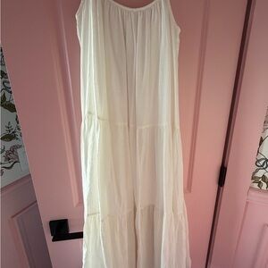 Elegant Cream Maxi Dress